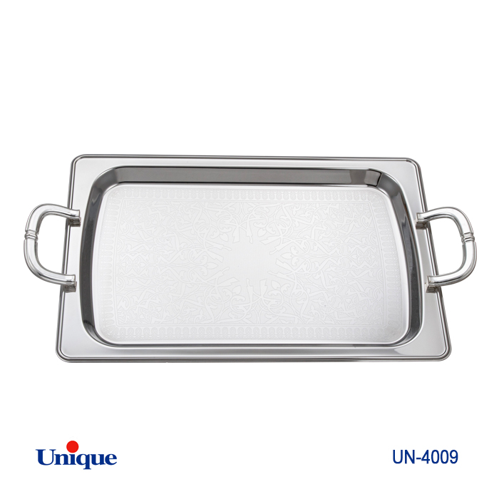 سینی استیل یک میل بدون پایه بزرگ