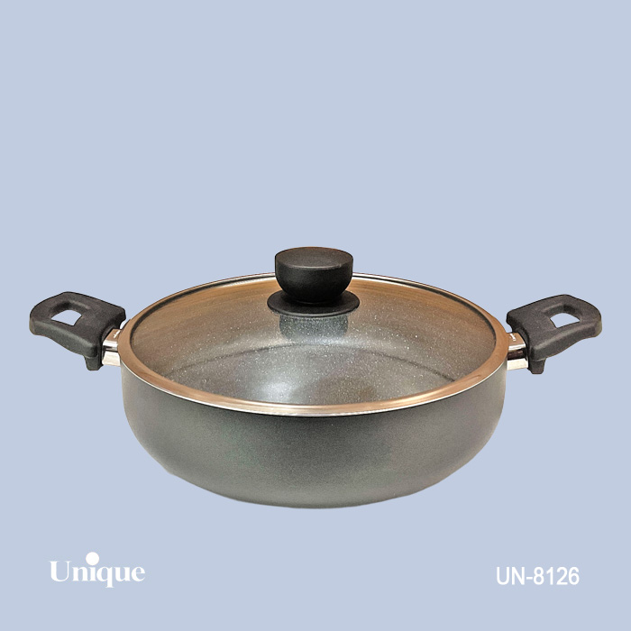 تابه دو دسته 28 کف گرانیت-طوسی تیره
