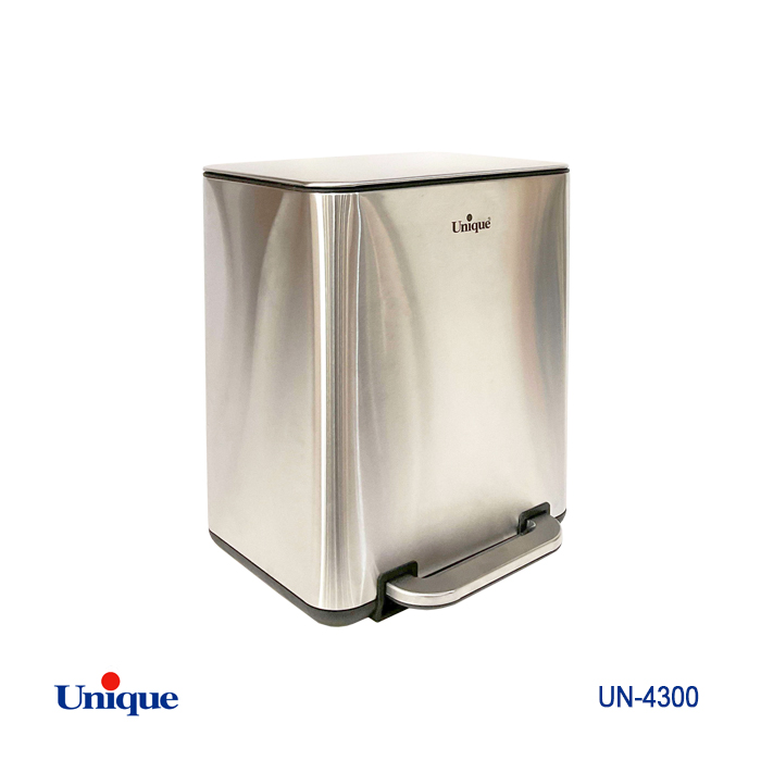 سطل زباله چهارگوش 20 استیل باآرام بند