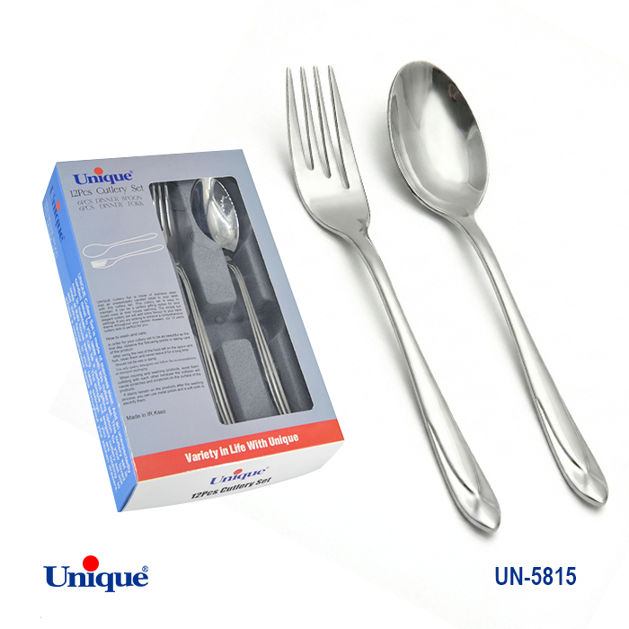 قاشق و چنگال تک استیل