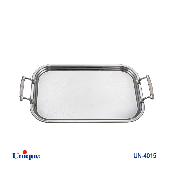 سینی استیل یک میل بدون پایه کوچک