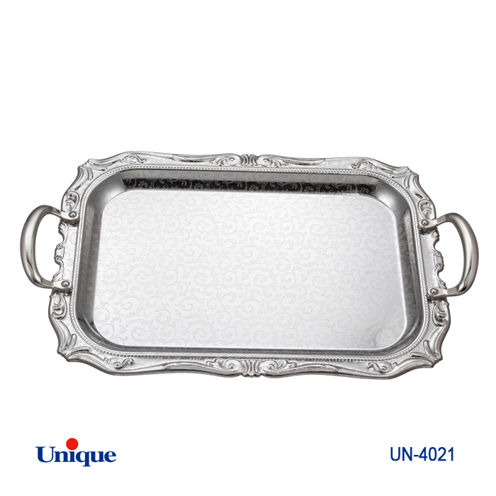 سینی استیل یک میل بدون پایه بزرگ